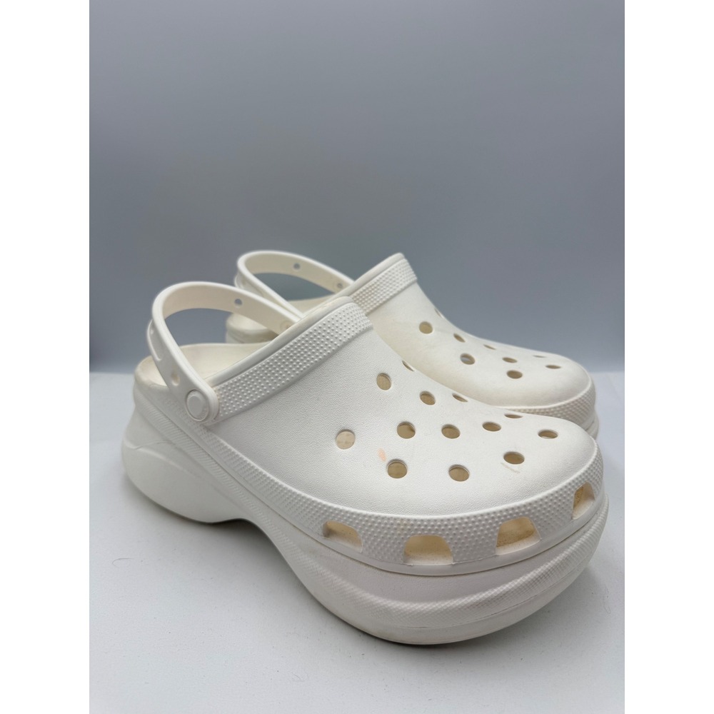Crocs Classic Bae Clog Women Size 11 White Good Platform 206302-100